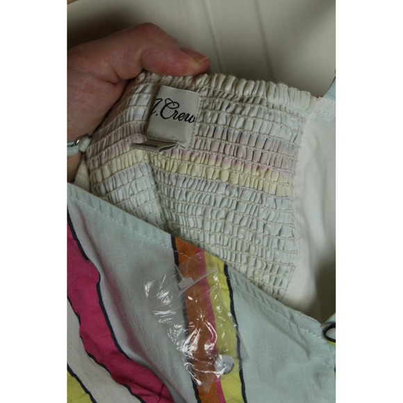 J Crew Candy Ribbons Stripe Tiered Midi Dress Seersucker Size 0 - Picture 5 of 7